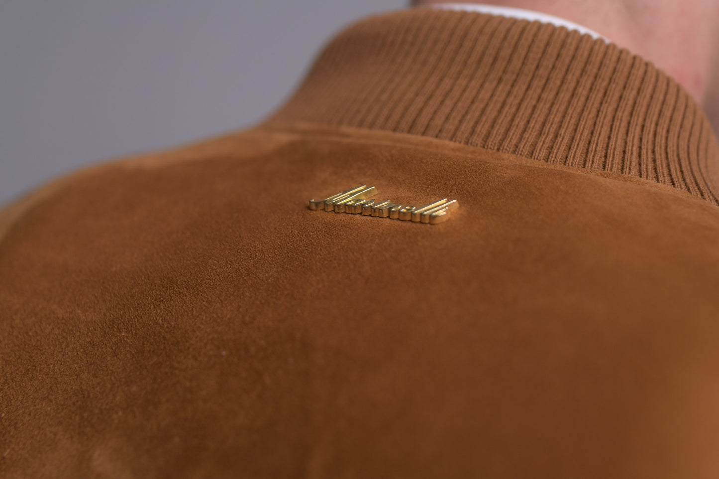 Tan Suede Bomber