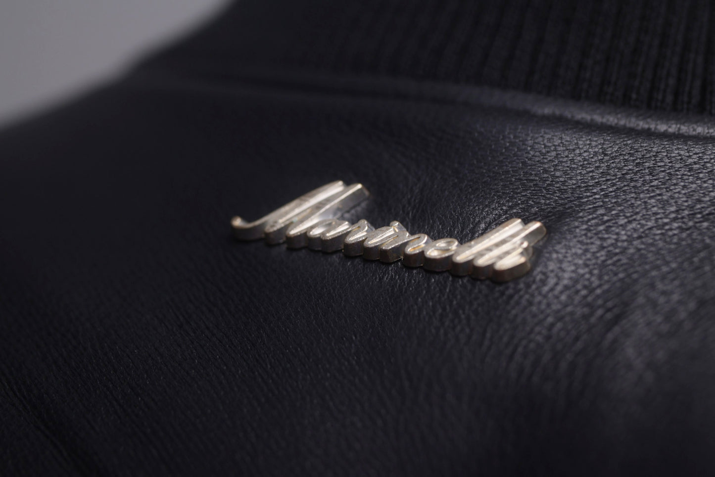 Black Leather Bomber