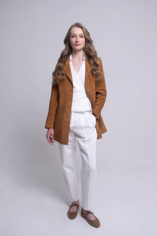 Suede Mini Coat