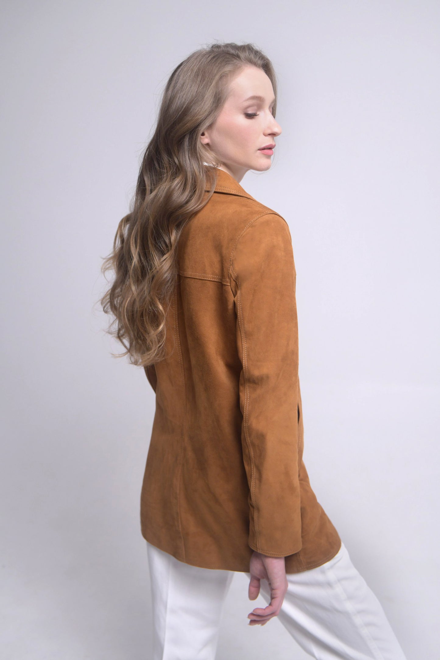 Suede Mini Coat