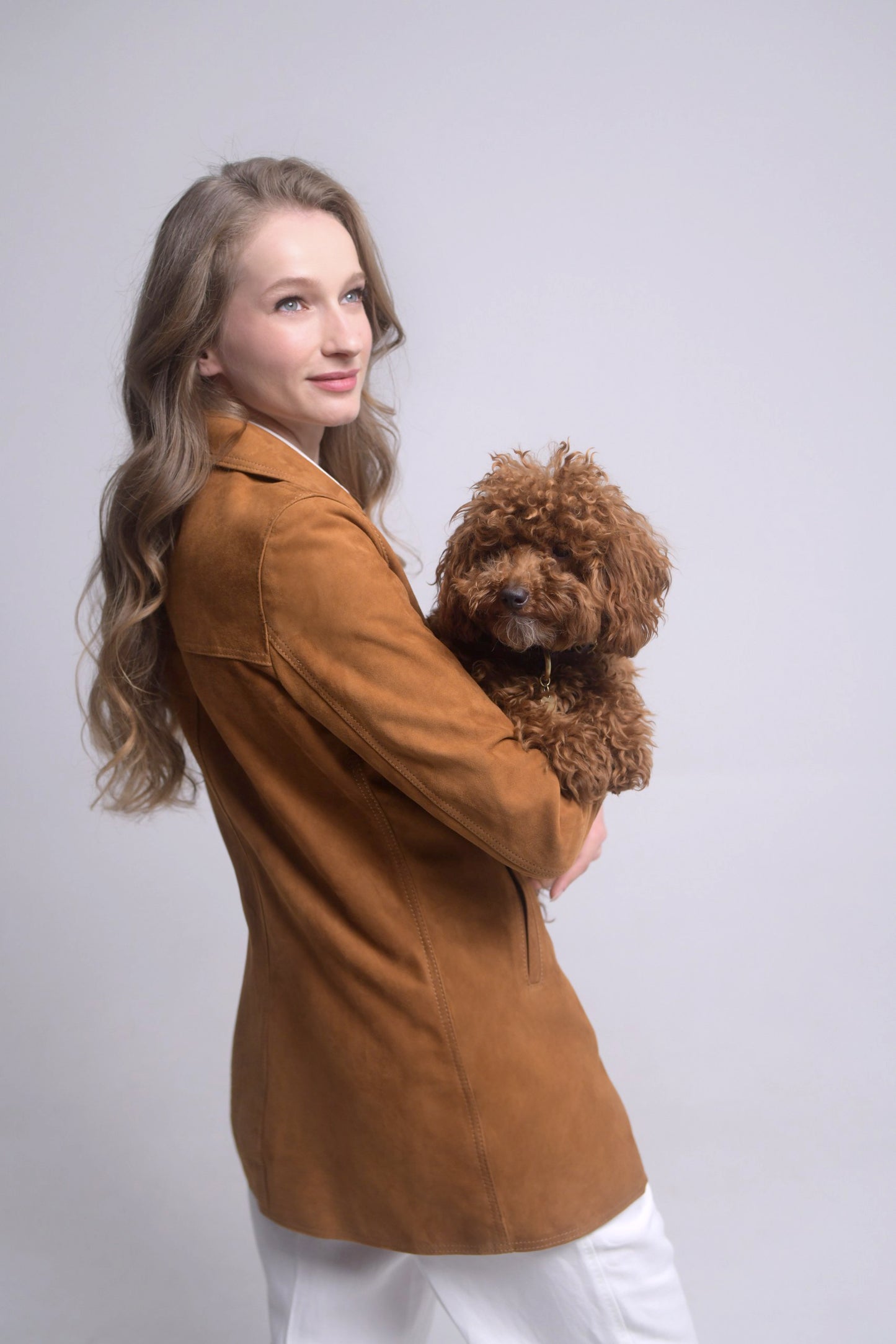 Suede Mini Coat